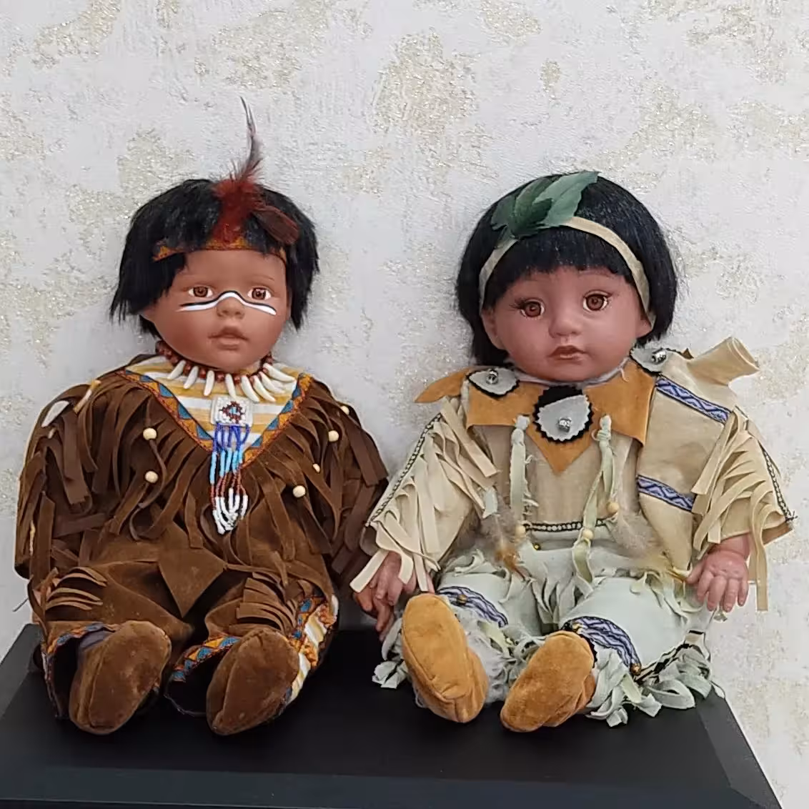 عروسک خارجی بزرگ سرخپوست جنس گوشتی فوق العاده زیبا 48سانتیمتری کد139