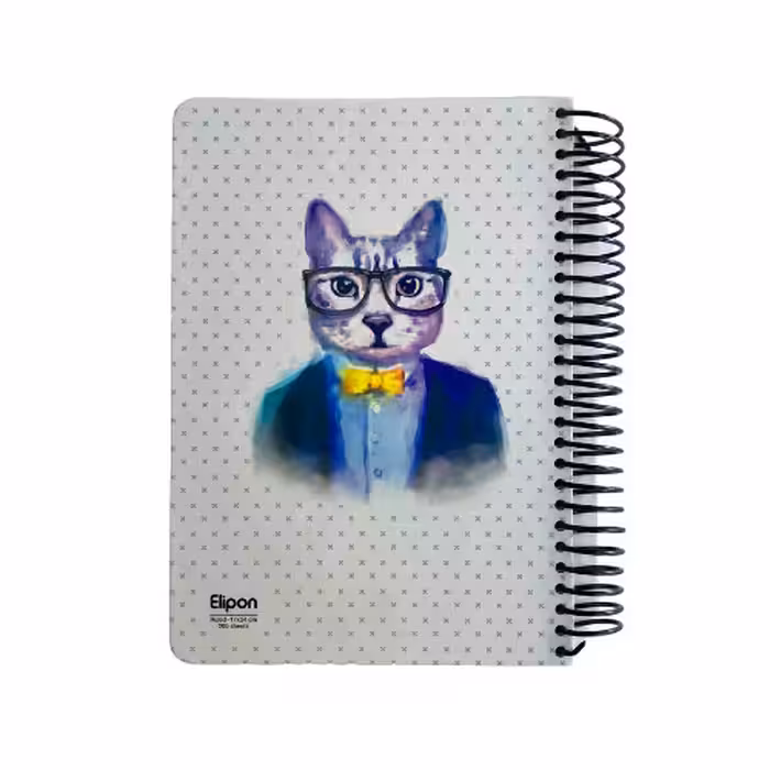 دفتر 200 برگ سیمی فانتزی جلد سخت الیپون طرح 4