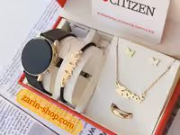 ست ساعت زنانه دیجیتالی و نیمست استیل پروانه