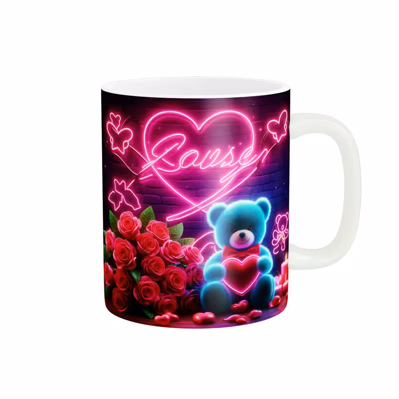 خرید ماگ-لیوان   خرس و گل کد 1016