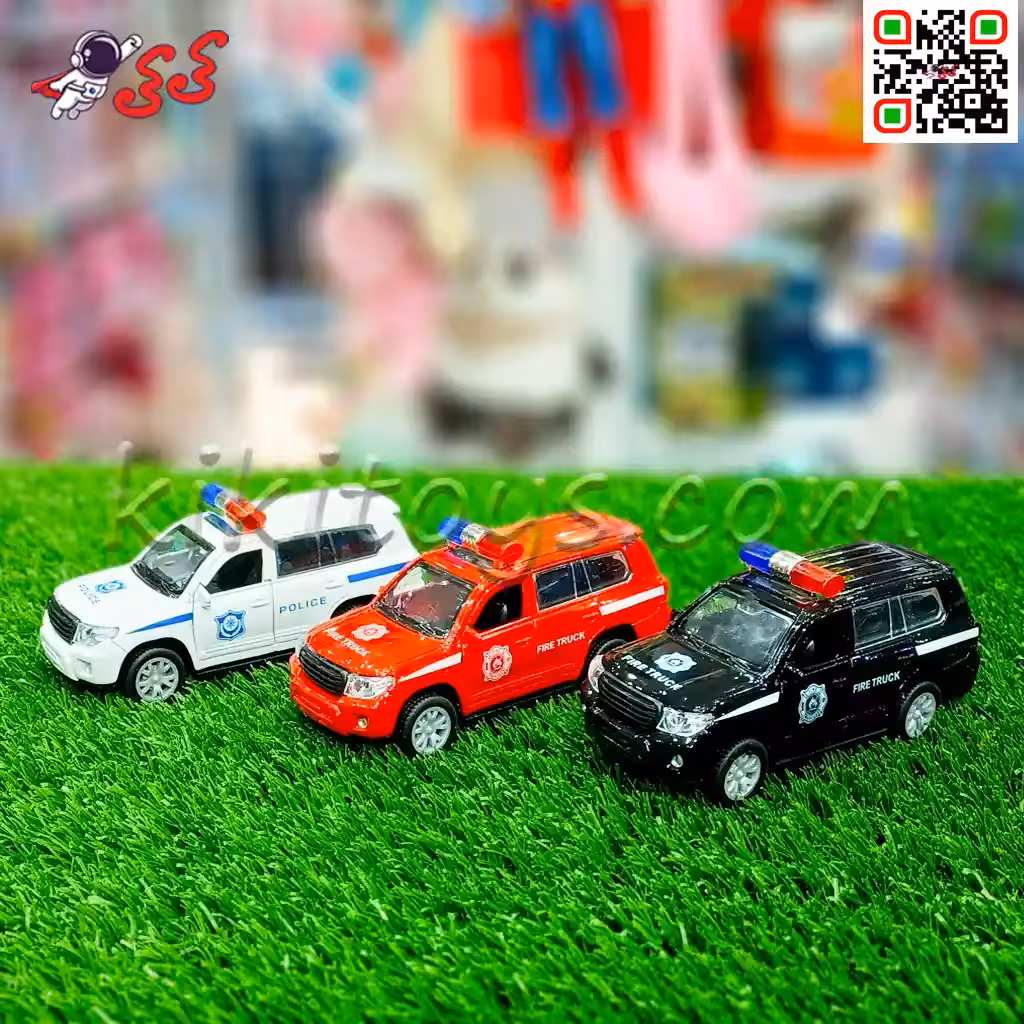 ماشین پلیس فلزی اسباب بازی مدل لندکروز Police car 1108