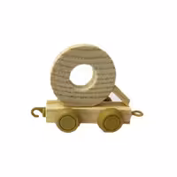 قطار چوبی طرح حروف انگلیسی حرف Q