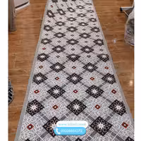 کناره گلیم متری زمینه نقره ای مدرن