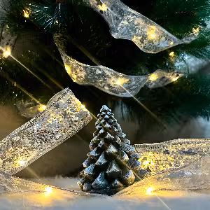 روبان چراغدار کریسمس نقره ای 5 متری کد 265