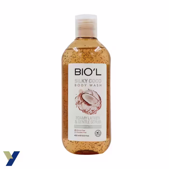 شامپو بدن ژلی بیول مدل silky coco حجم 400ML