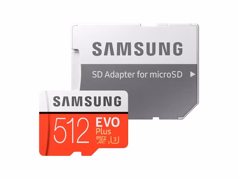رم سامسونگ 512 گیگابایت microSDXC مدل Evo Plus همراه با آداپتور SD