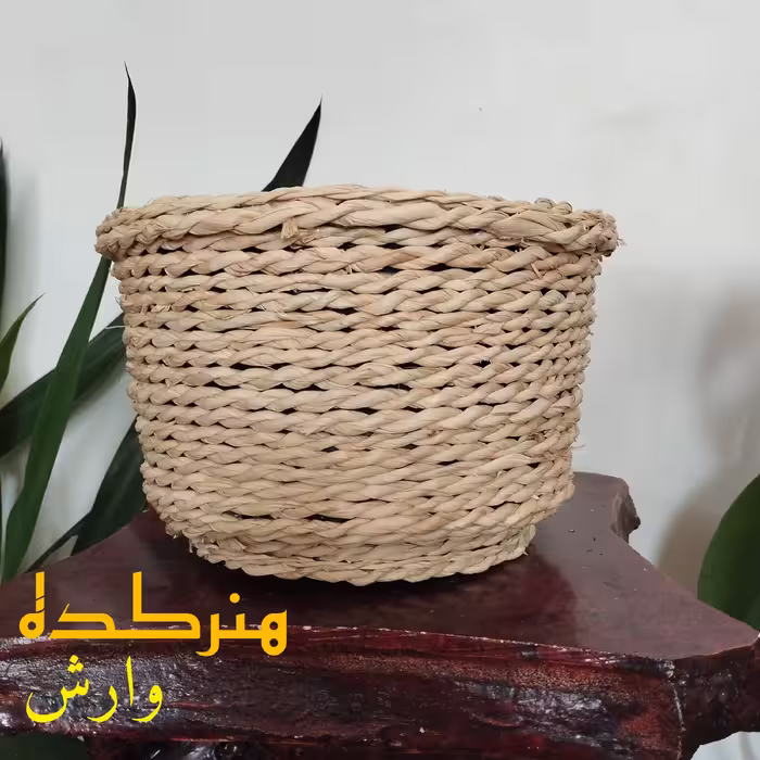 گلدان حصیری گرد 