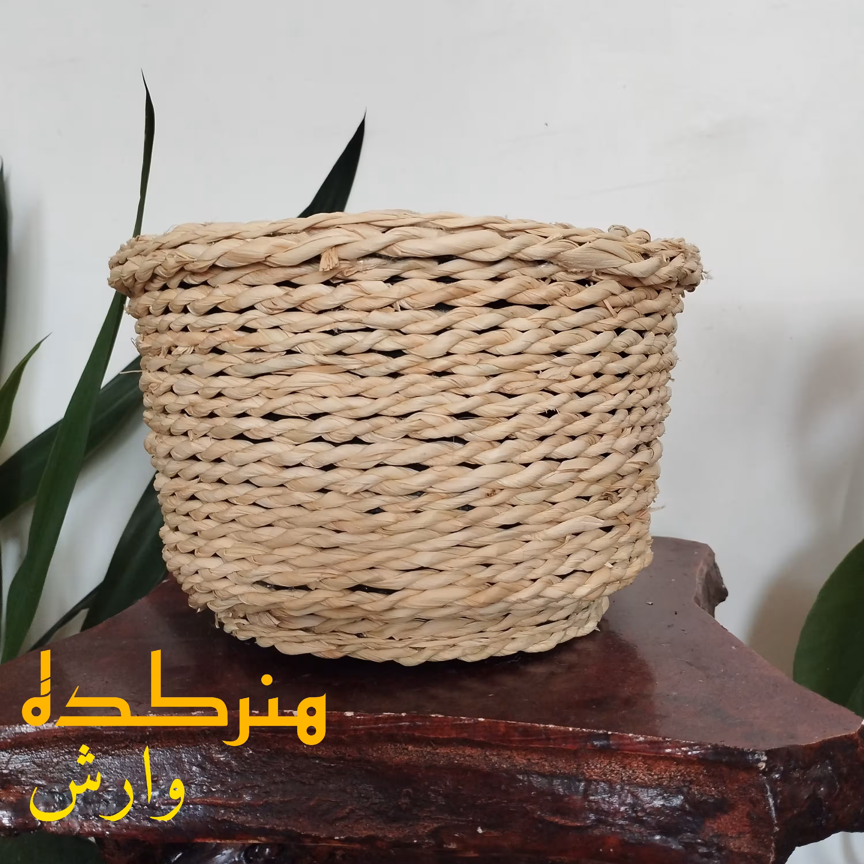 گلدان حصیری گرد 