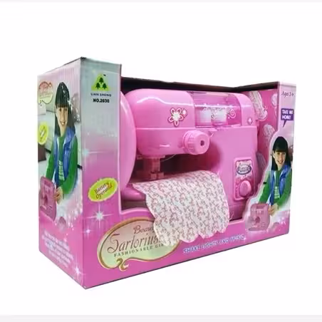 اسباب بازی دخترانه مدل چرخ خیاطی با قابلیت دوخت(پس کرایه)