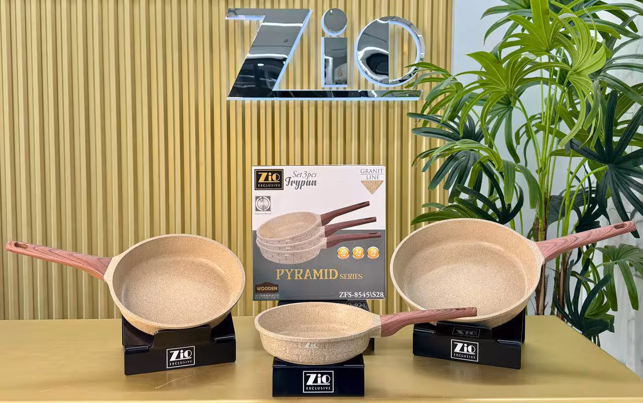 سرویس ماهیتابه گرانیتی آجری سه عددی برند زیو ترکیه