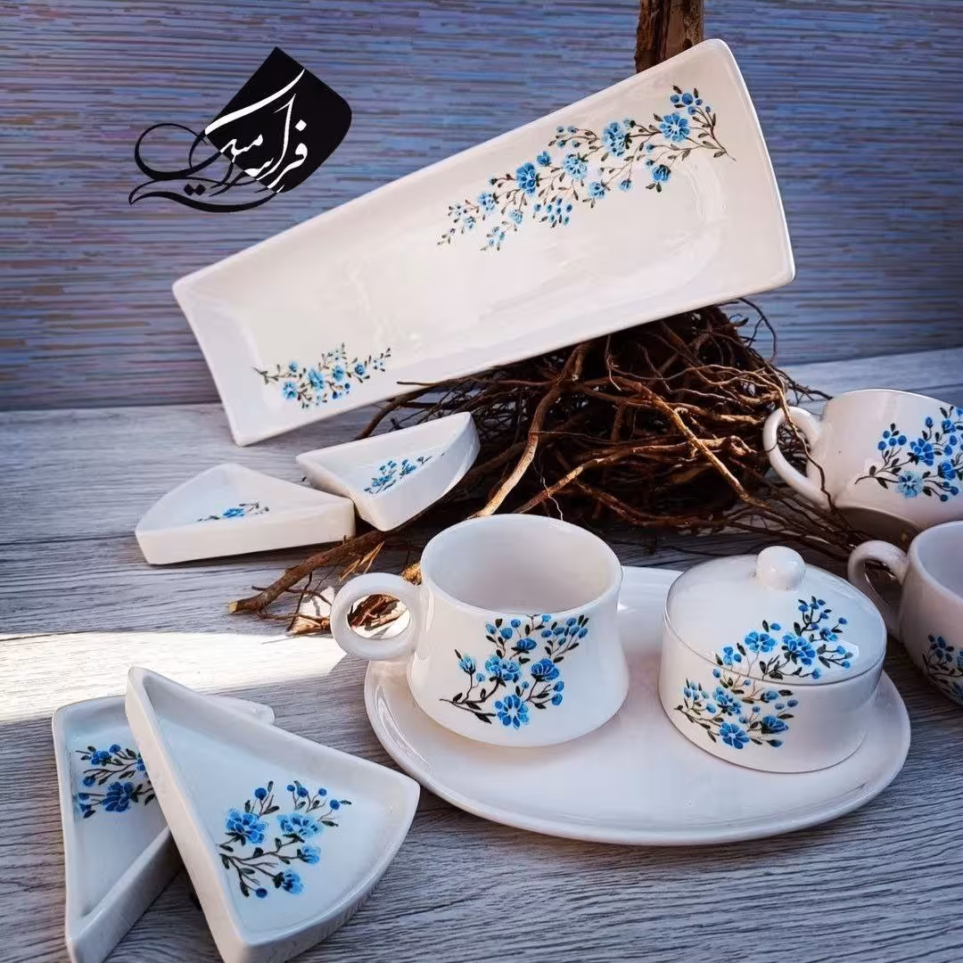 ست تک نفره شکوفه آبی