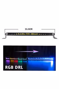 چراغ جلوی خودرو زرد لامپ مه شکن فضا 55 9 سانتی متر روز سفید یال LED 100W 12 36 ولت قاعدگی LASS360 1 Genel Markalar