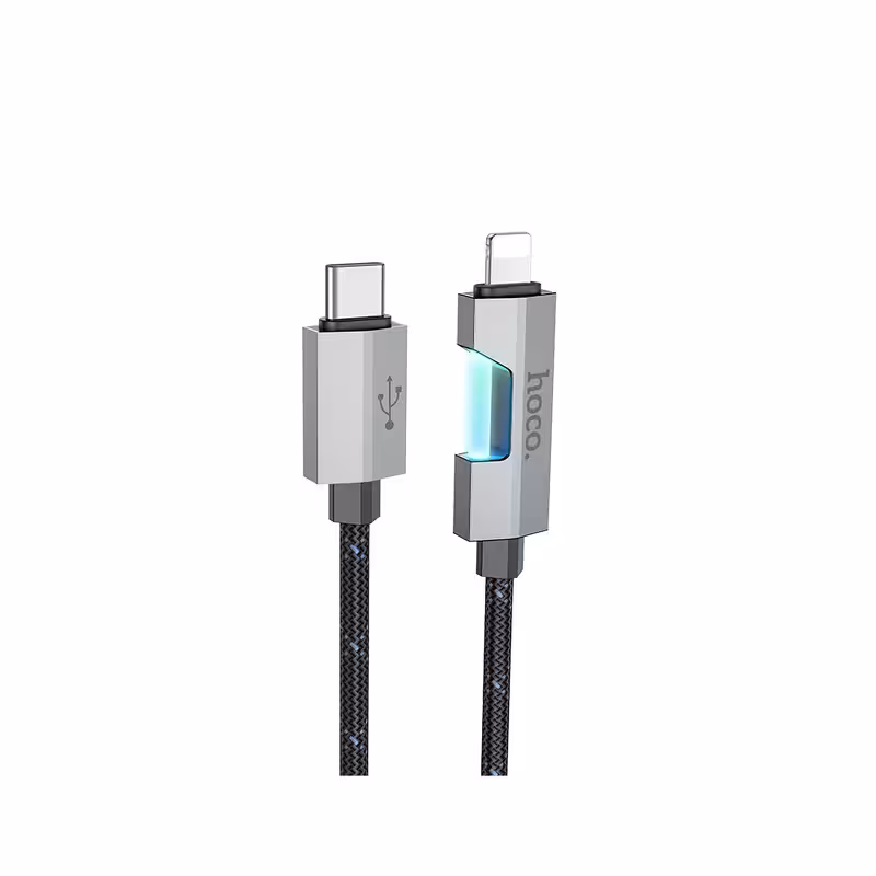 کابل تبدیل USB-C به لایتنینگ هوکو مدل U123 طول 1 متر