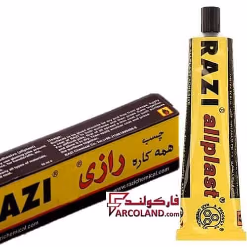 چسب مایع بزرگ رازی حجم 100 میلی لیتر مدل همه کاره allplast