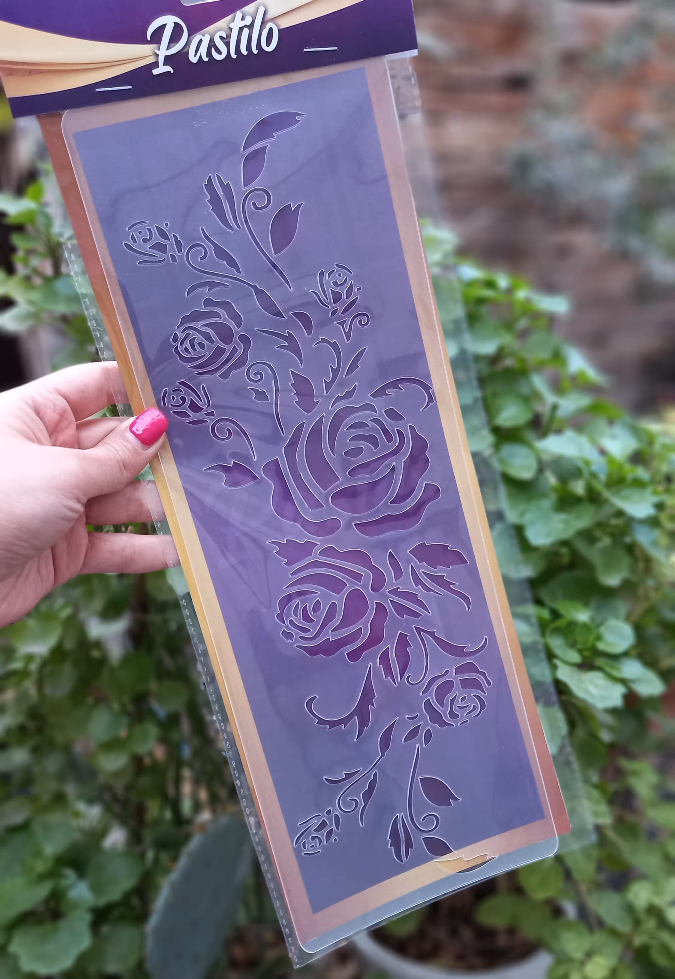 استنسیل طرح گل رز