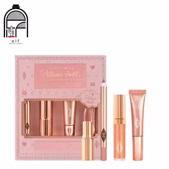 ست 4 عددی پیلو تاک شارلوت تیلبری (Charlotte Tilbury Pillow Talk Beautifying Lip & Cheek Secrets Set)