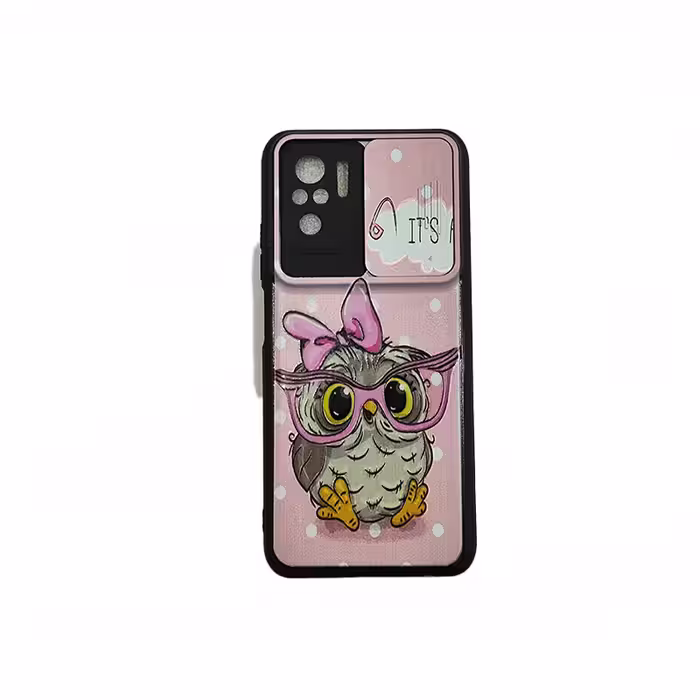 قاب گوشی شیائومی Xiaomi Note10 طرح دار طرح جغد لنز کشویی
