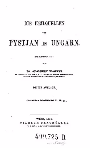 خرید و دانلود نسخه کامل کتاب Die Heilquellen von Pystjan in Ungarn