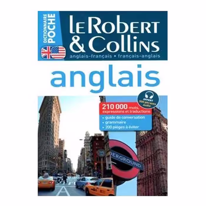 کتاب زبان دیکشنری فرانسه – انگلیسی Le Robert & Collins poche anglais: Français-anglais, Anglais-français