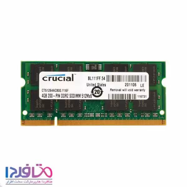 رم لپ تاپ کروشیال 2 گیگابایت PC2-6400s با فرکانس 800 مگاهرتز