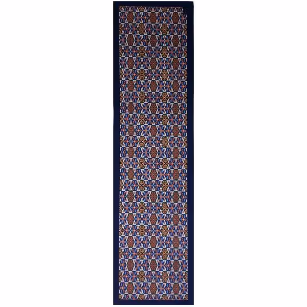 رومیزی رانر مخمل کوبیده طرح کاشی کد MAKHRAN9