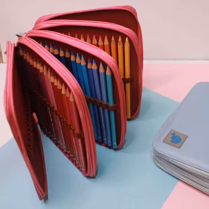 کیف مدادرنگی 120عددی چهار زیپ سریB لوتو