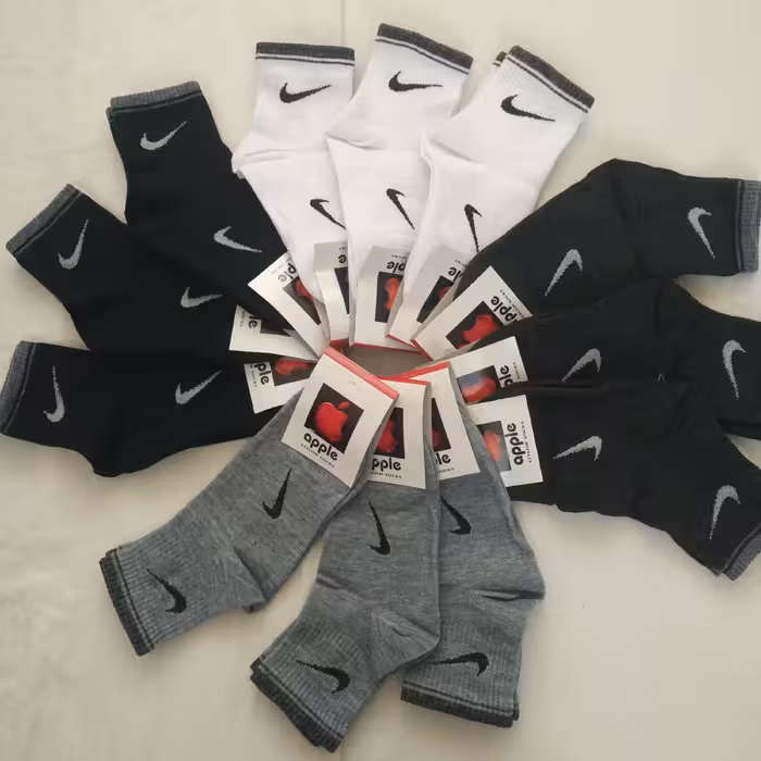 پک 8عددی جوراب نخی نیم ساق کیفیت عالی مدل اسپرت