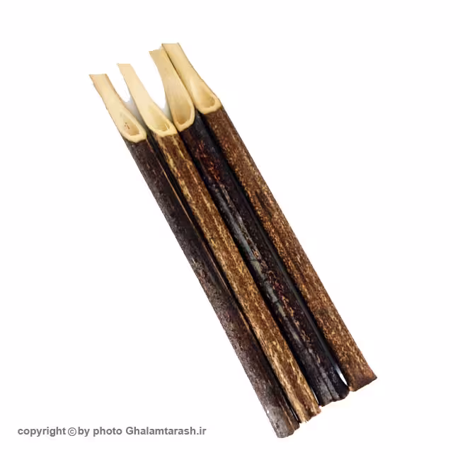 قلم نی خیزران سفارشی قهوه ای شماره 4 بسته 4 عددی