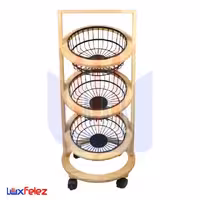 جاپیازی عروس نوین مدل گرد چوبی سه طبقه