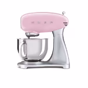 همزن کاسه دار اسمگ SMEG پایه استیل مدل SMF02 صورتی