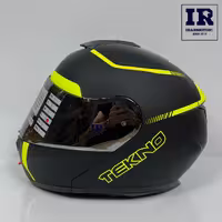 کلاه کاسکت فک متحرک تکنو Tekno - مشکی فسفری