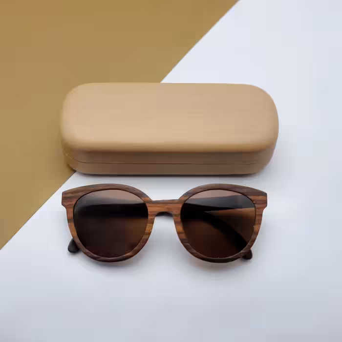 عینک چوبی دست‌ساز میدو مدل O044