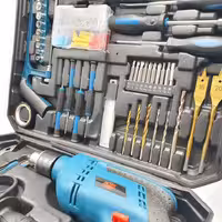 دریل پیچ گوشتی چکشی باس کد 2900 مجموعه 101 عددی