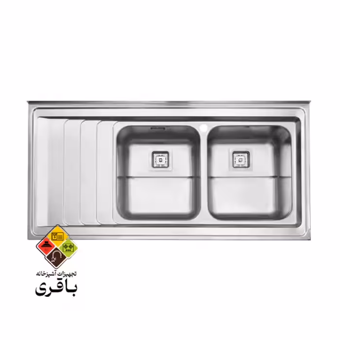سینک ظرفشویی استیل البرز مدل 734 روکار