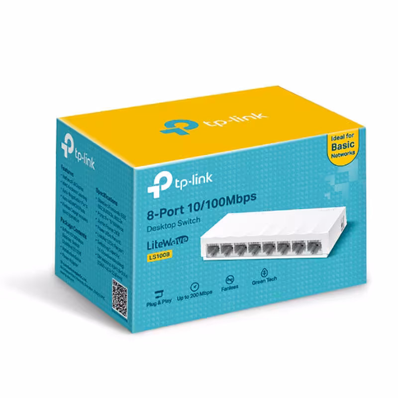 سوییچ 8 پورت مگابیت و دسکتاپ تی پی لینک مدل LS1008