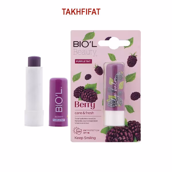 بالم لب care & fresh شاتوت بیول (Biol Tinted Berry Lip Balm 4.8 g)