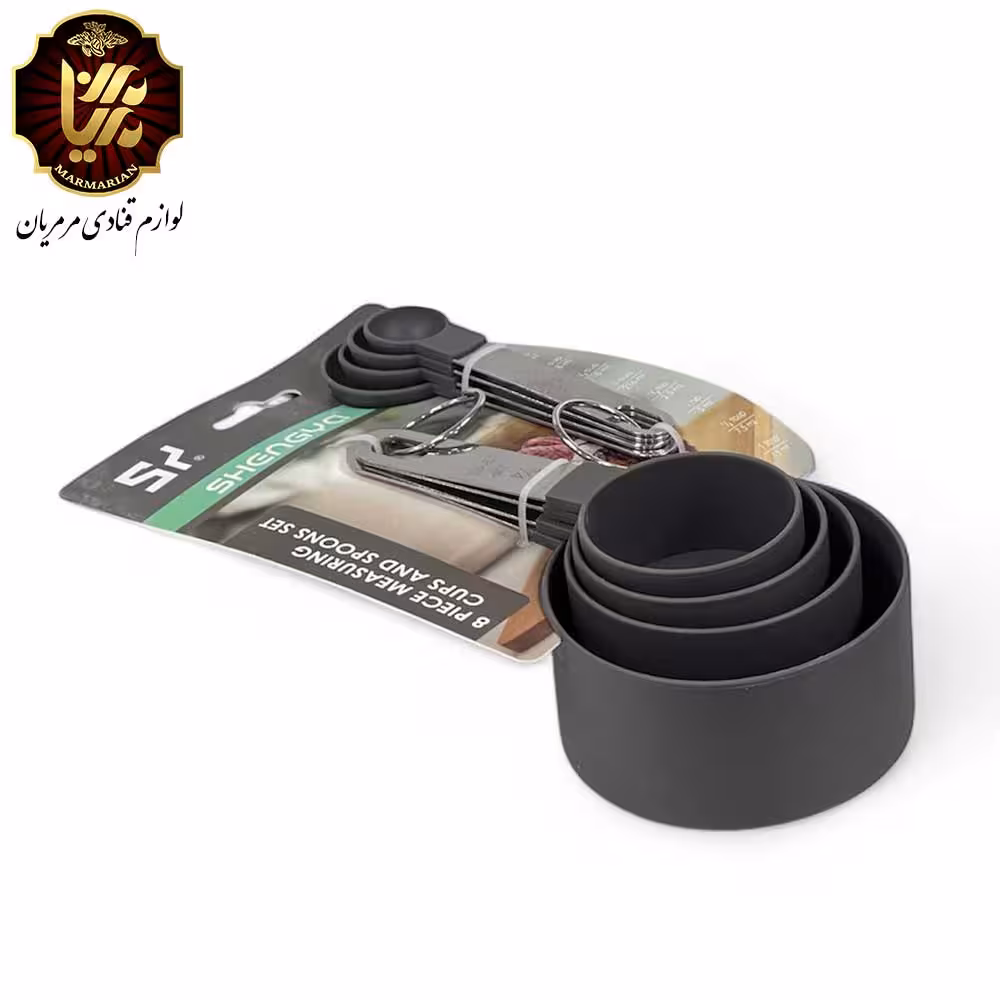 ست پیمانه قاشق اندازه گیری دسته استیل