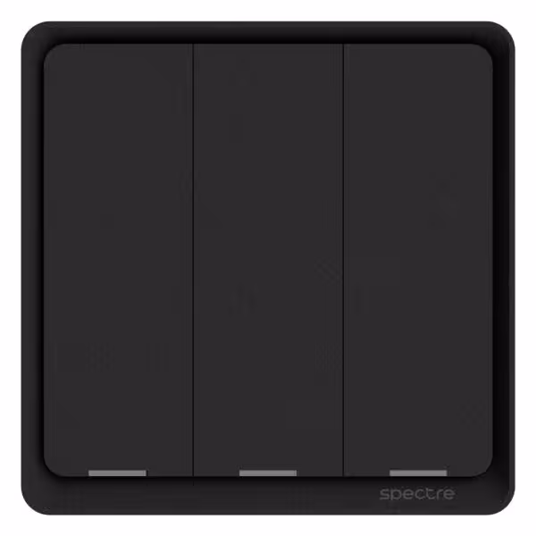 کلید روشنایی هوشمند metis – سه پل – Tuya – Zigbee – L N – مشکی