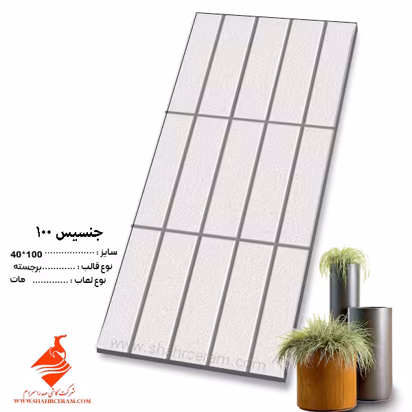 سرامیک 100 جنسیس 100*40 کاشی صدرا سرام