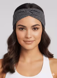 هدبند مشکی نقره‌ ای