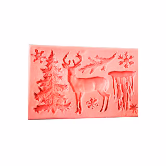 قالب مولد فوندانت سیلیکونی طرح گوزن