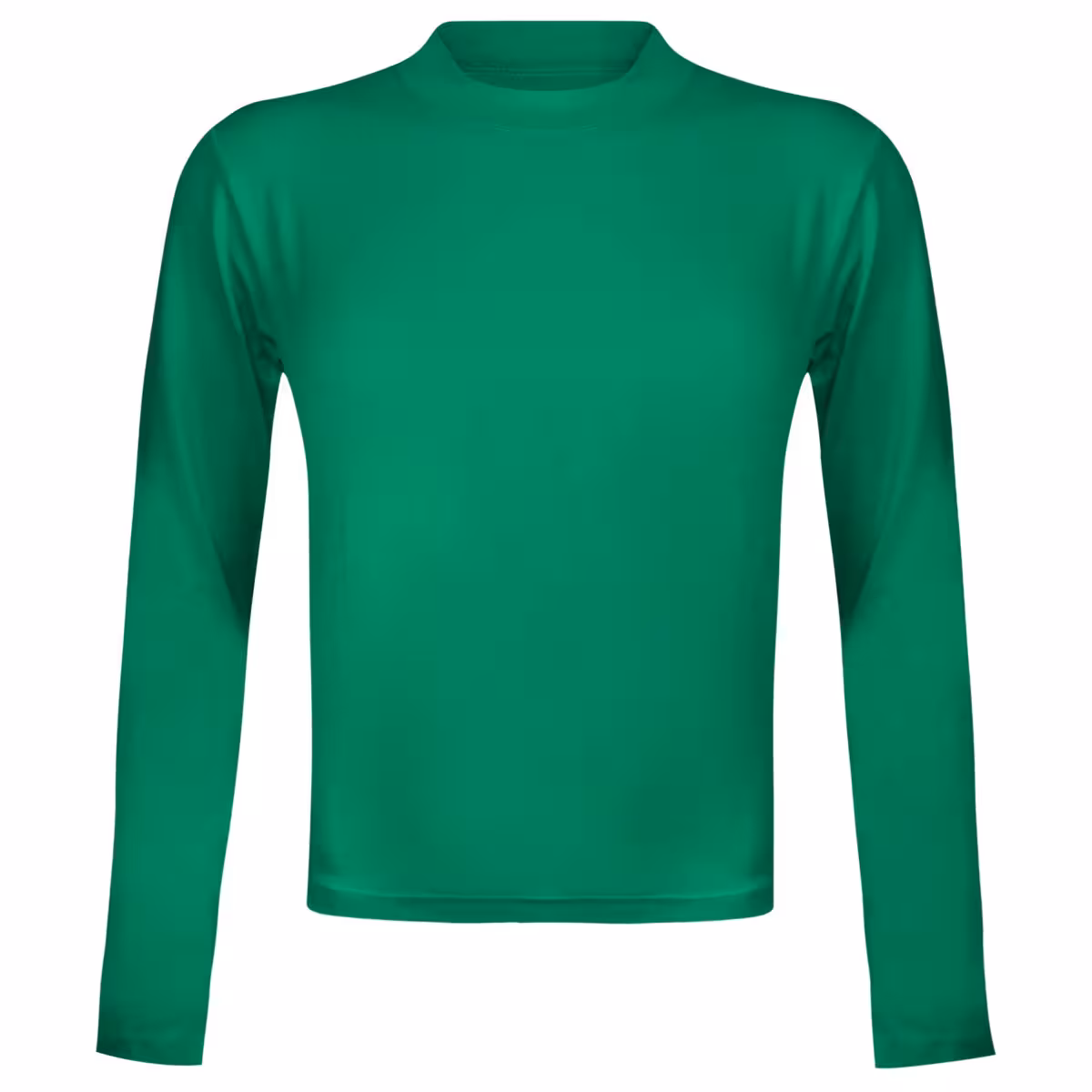 کراپ تیشرت آستین بلند زنانه مدل پشت بندی رنگ سبز کد 5228-609P