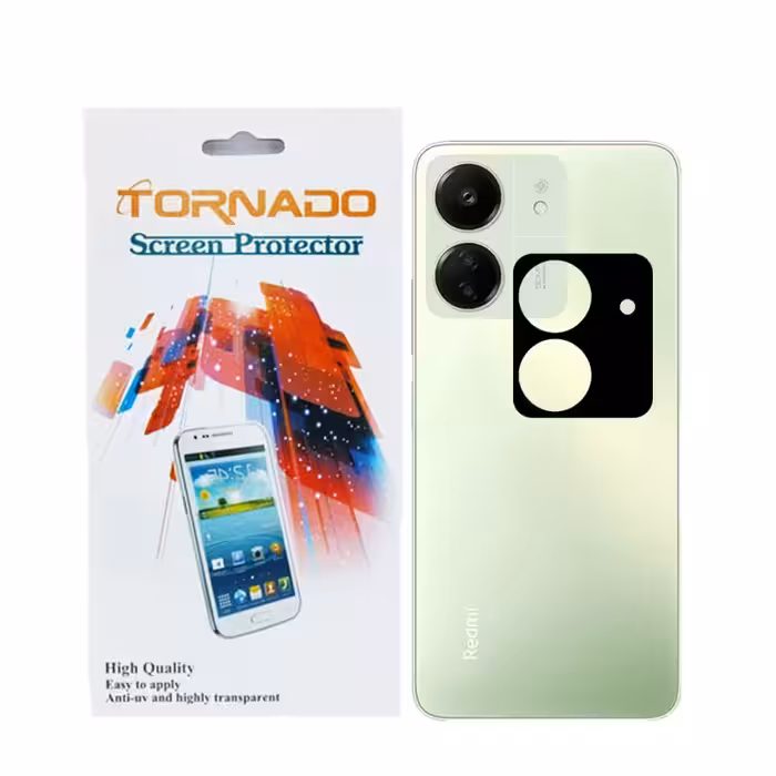 محافظ لنز دوربین تورنادو مدل قابدار مناسب برای موبایل شیائومی Redmi 13C بسته 40 عددی