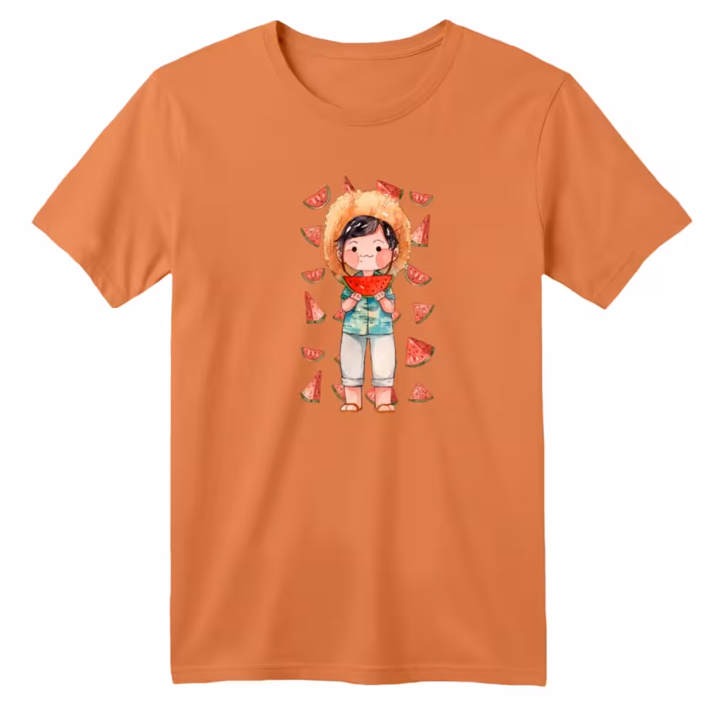 تی شرت آستین کوتاه بچگانه مدل پسرک یلدایی کد 3 رنگ گلبهی