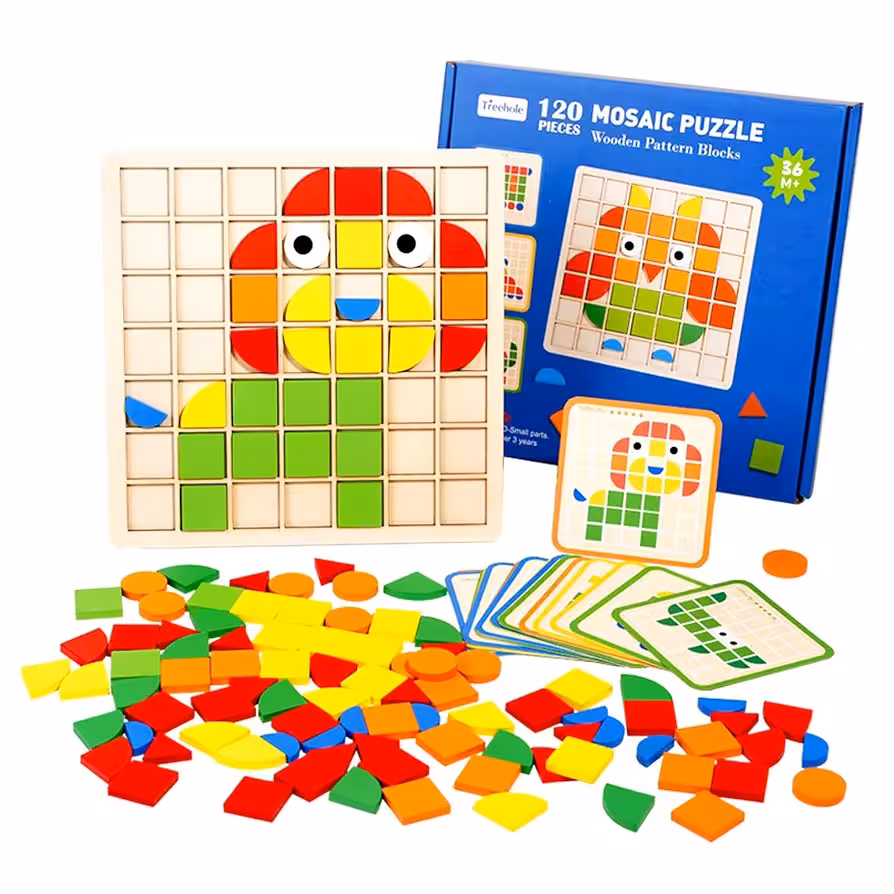 پازل موزاییکی چوبی 120 قطعه