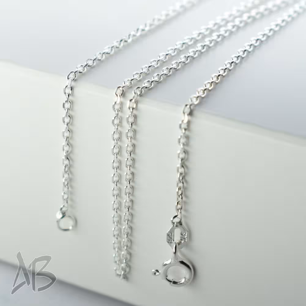 زنجیر نقره زنانه عیار 925 طرح کلاسیک آقابزرگ در اندازه‌های مختلف