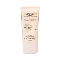 کرم ضد آفتاب SPF50 کرم پودری و پرایمری NC10 بژ عاجی 40 میلی لیتر سان سیف
