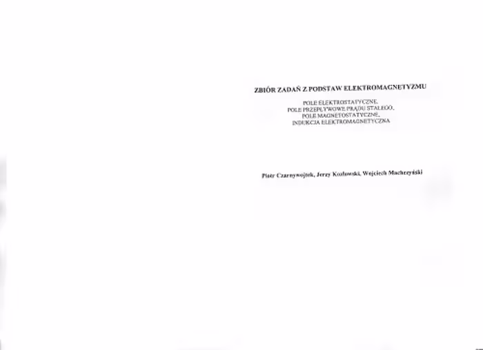 خرید و دانلود نسخه کامل کتاب Zbiór zadań z podstaw elektromagnetyzmu