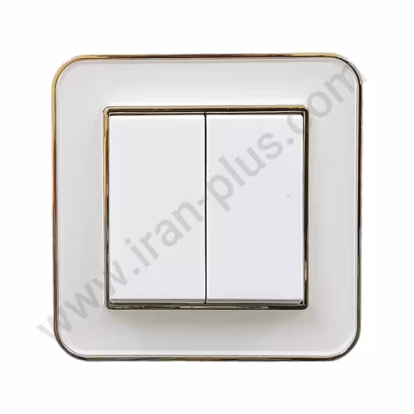 کلید دوپل مدل ارس سفید طلایی میانی سفید