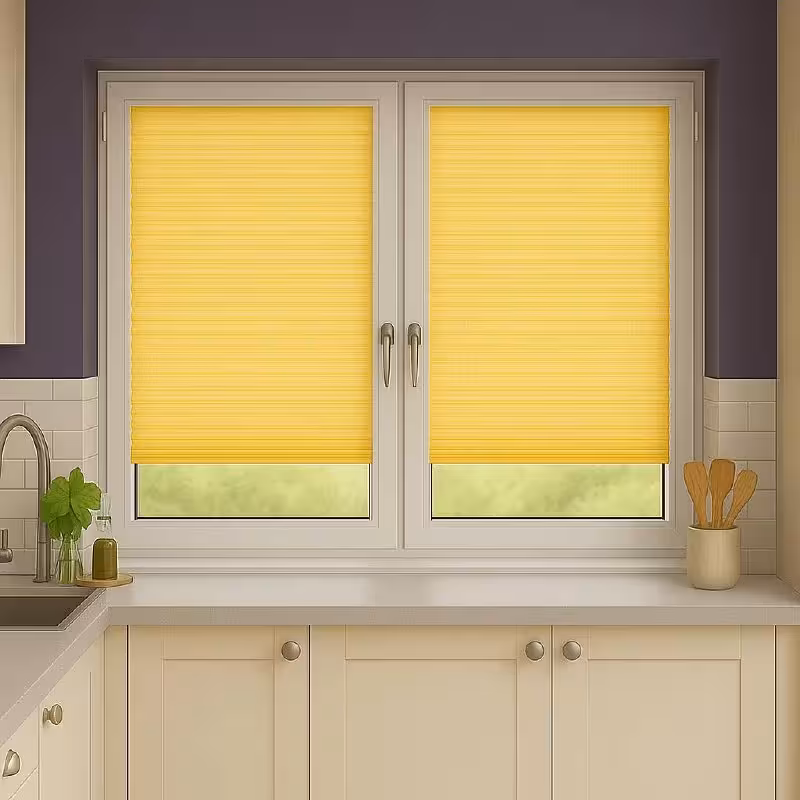 پرده پلیسه شاین زرد کد 1207